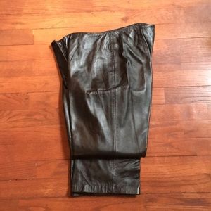 Black leather pants